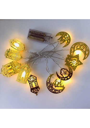 Ramazan Bayramı Dekorasyon Led Şerit Işık Uzunluğu 1.65m Çok Renkli