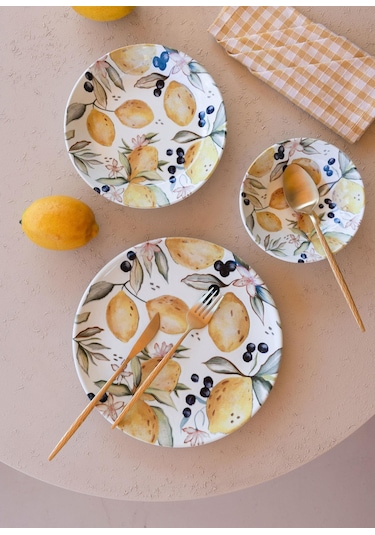 The Mia Limoncello Servis Tabağı 6lı Set 26 Cm Lmn013 Renkli