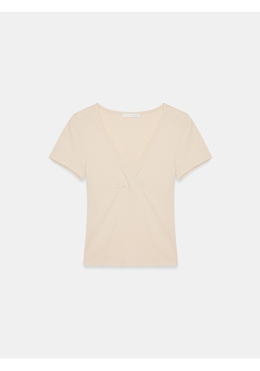 Dilvin 32758 V Yaka Kısa Kollu T-shirt-taş