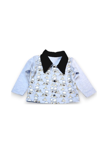 Kedili Hırkalı Erkek Bebek Takım mavi