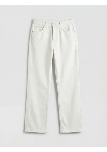 Lc Waikiki Beyaz Straight Fit Kadın Jean Pantolon