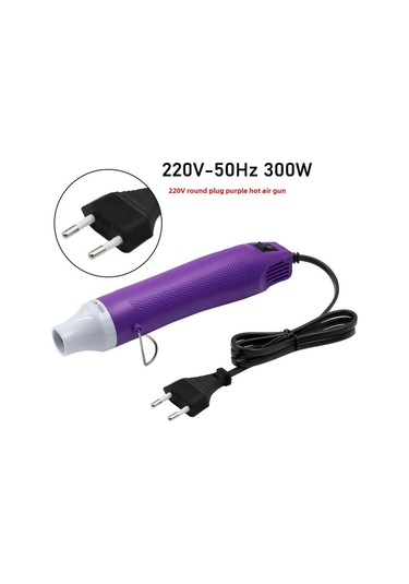 Geekyou 220v Yuvarlak Fişli Isı Makinesi - Kauçuk Damga, Relief Tozu, Isı Daraltıcı Folyo, Ham Kile İçin El İşleri Aleti - Toplu Satış Mor