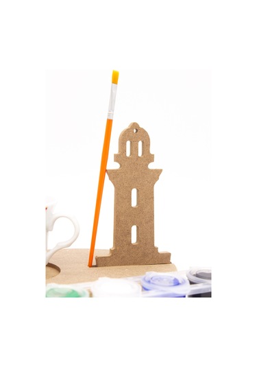 Na Neşeli Ahşap Deniz Temalı Ahşap Bardak Altı, Mumluk Ve Dekor Seti - Kahve Sunmu , Süs, Ahşap Boyama Model Bardakaltıdernızfenerıboyalı