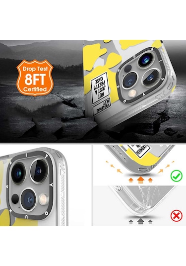 Youngkit iPhone Uyumlu 13 Pro Max Kılıf Baskılı Desenli YoungKit Kamuflaj Serisi Kapak ZORE-220133