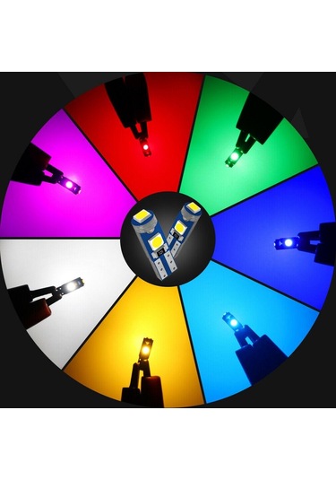 Beyaz 10 Adet T5 Led Ampul W3w W1.2w Led Canbus Araba İç Aydınlatma Pano Isınma Göstergesi Kama Otomatik Gösterge Lambası 12 V