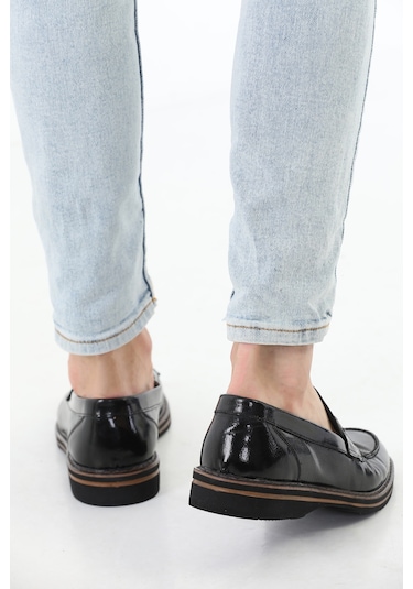 M.Karaca Hakiki Deri Ortopedik Tokalı Klasik Erkek Ayakkabı Rugan