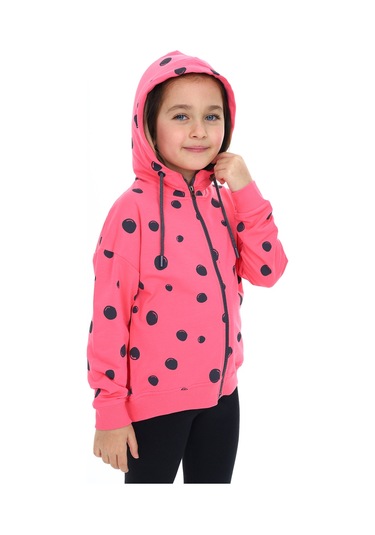 Toontoy Kız Çocuk Kapüşonlu Fermuarlı Baloncuk Baskılı Düşük Omuz Yırtmaç Detaylı Örme Hırka - 2 İplik Fuşya Toontoy Kız Çocuk Kapüşonlu Fermuarlı Baloncuk Baskılı Düşük Omuz Yırtmaç Detaylı Örme Hırka - 2 İplik Fuşya