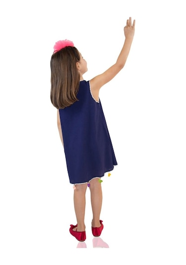 Mine Şile Bezi Çocuk Elbise Lacivert Lcvt