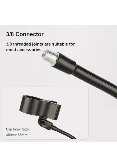 Jeemson Masaüstü Büyük夹lı Esnek Halka Kolu Tutucu - Metal+abs Malzeme, Evrensel Cihaz Desteği