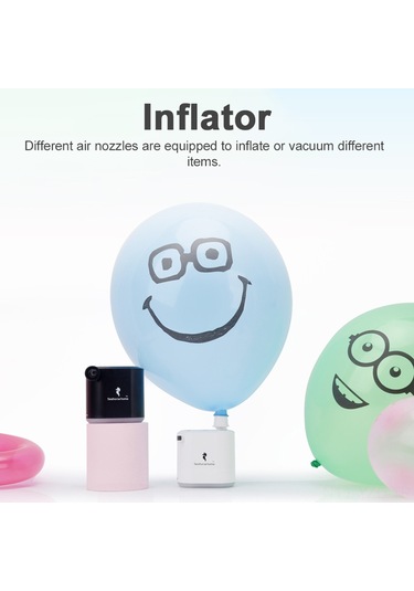 Yuntech01 Beyaz 1400mah Multifonksiyonel Elektrikli Hava Pompa: Şişirici, Vakum, Işık Ve Dışarıda Acil Şarj Cihazı Beyaz