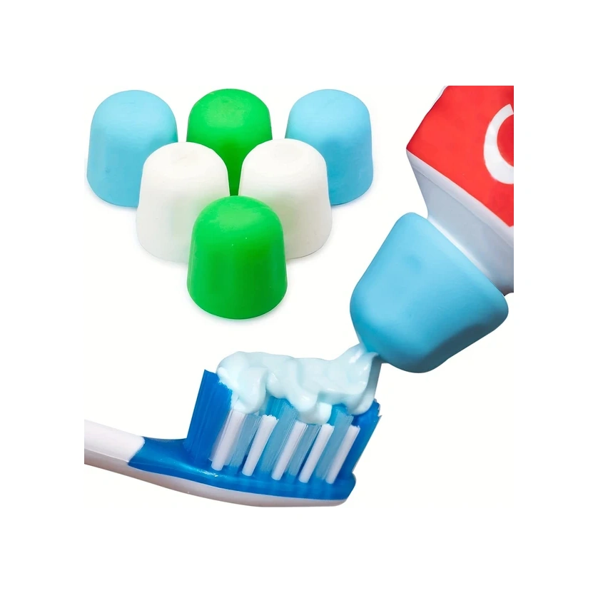 Fochsia Yeşil Sku Otomatik Diş Macunu Kapağı 6lı Set Banyo İsraf Önleyici Dağıtıcı Yetişkin Çocuk Yeşil