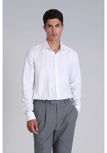 Lufian Erkek Wonder Comfort Fit Basic Gömlek 112010639 Beyaz Beyaz Lufian Erkek Wonder Comfort Fit Basic Gömlek 112010639 Beyaz Beyaz