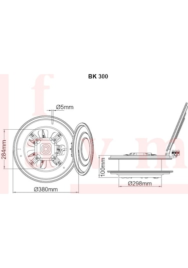 Bvn Bahçıvan Bk 300 Kapaklı Aksiyel 30 Cm 1150 M³/H Aspiratör - 550338698