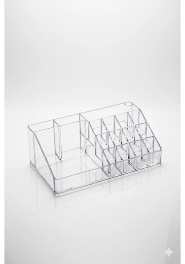 Şeffaf Akrilik Banyo Kozmetik Düzenleyici Organizer 13x22x8 Cm Şeffaf