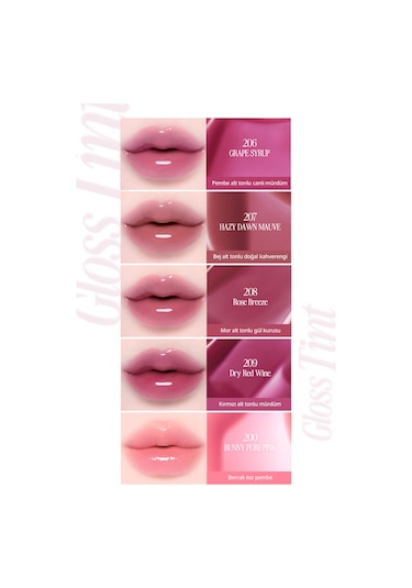 Pigmentli, Parlak Bitişli Dolgunlaştırıcı Lip Gloss Clıo Volumate Gloss 206 Grape Syrup