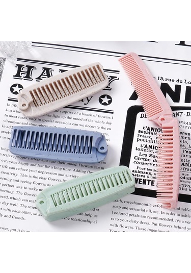 Saç Tarağı Seyahat Tarağı Kullanışlı Cep Katlanır Tarak 4 Adet