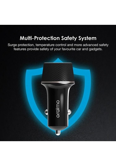 Teltree 2 Usb Çift Portlu Araç Şarj Cihazı, 5v/2.1a Hızlı Şarj, 120cm Kablolu, Siyah, Led Işık, Güvenlik Koruma