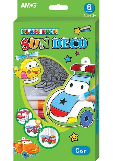 Amos Cam Boyama Seti Sun Deco Arabalar SD10P6-C Renksiz
