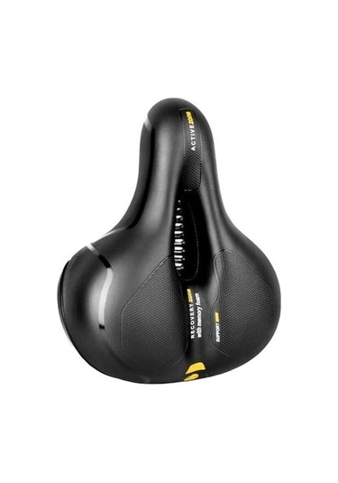 Novahub Sarı Hafızalı Köpük Yastıklı Şok Şeridi Emme Yansıtıcı Geniş Bisiklet Selesi Sarı Sarı