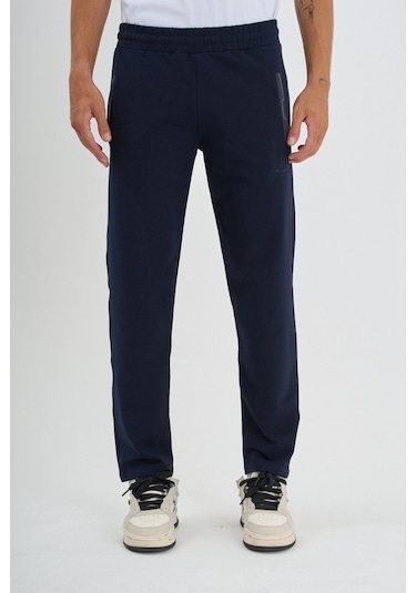 Shooter Sportswear Mevsimlik Antrasit Erkek Eşofman Altı Rahat Kalıp Fermuar Cepli Düz Paça Lacivert