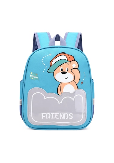 Korean Kids Nylon Custom Printed Regular Toddler Backpacks Kindergarten CAMEL