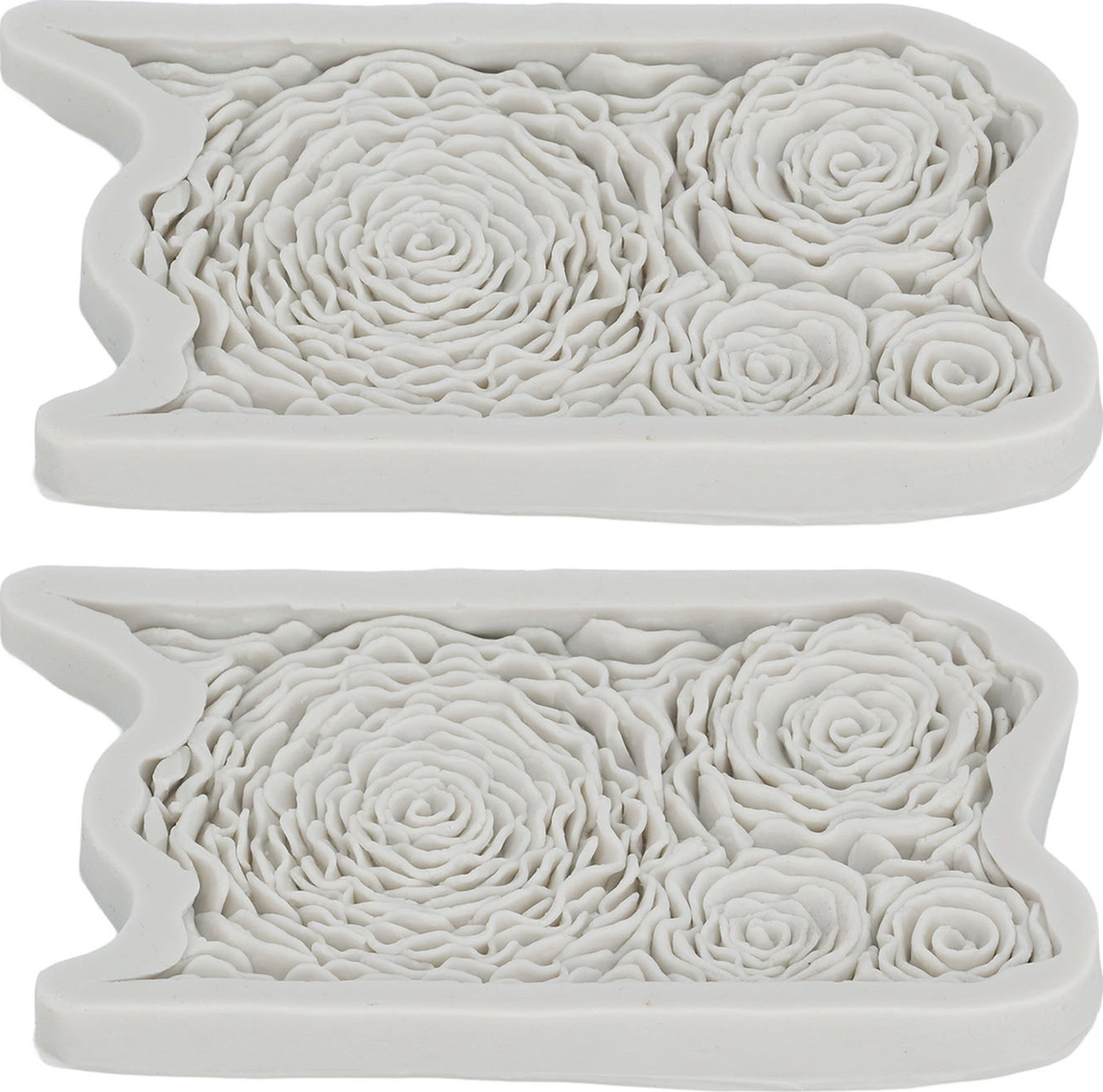 Wezone 2 Adet Gül Desenli Silikon Kalıp - Pasta, Çikolata, Fondant Ve El Sanatları İçin Yeniden Kullanılabilir, Anti Yapışkan Ve Isı Dayanıklı Diğer