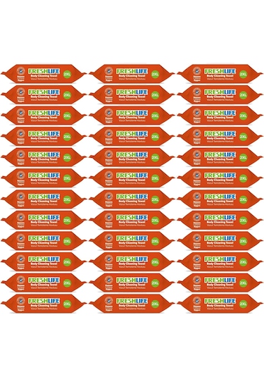 Freshlife Hasta Vücut Temizleme Islak Mendil Havlu 50 Yaprak XL 36'lı Set