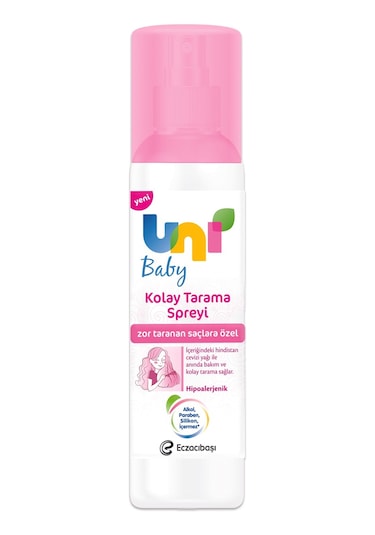 Uni Baby Bebek Kolay Tarama Çocuk Saç Spreyi 2 x 200 ML