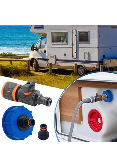 Hightower Karavan Su Bağlantı Aksesuarı, Hızlı Bağlantı Adaptörlü Su Pompası Dolum Tank Bağlantısı 1set