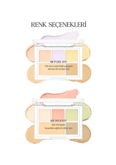 Kremsi Dokuya Sahip Concealer Paleti Clio Kill Cover Founwear Concealer Palette Pure Joy