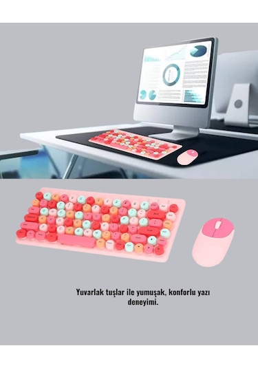 Retro Tarz Bluetooth 5.1 Klavye Win/osx/android/ios Uyumlu