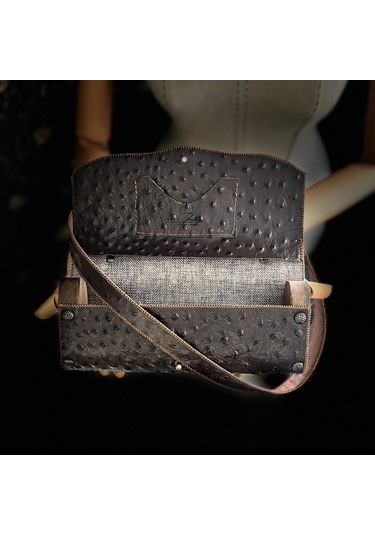 Hakiki Deri, El Yapımı Bayan Çanta, Bayan Cüzdan Larissa V26 Acı Kahverengi