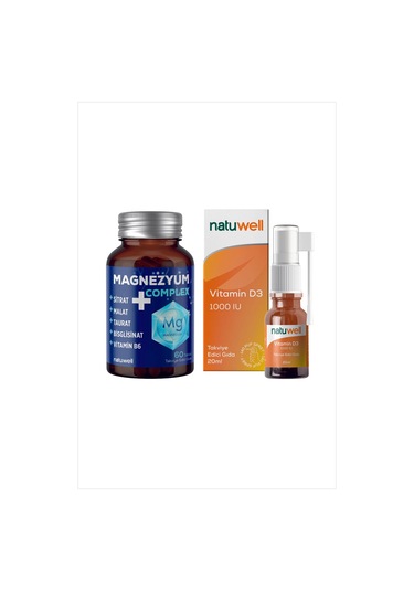 Magnezyum Complex 60 Tablet + D3 1000 Ünite Sprey 20 Ml