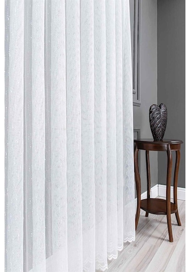 Evdepo Home Kullanıma Hazır Örme Tül Perde (540765923)