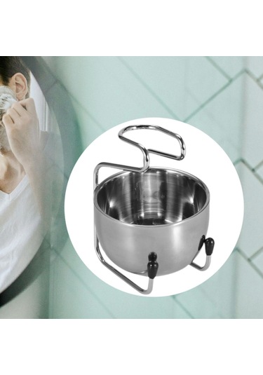 Homyl Tıraş Kasesi Paslanmaz Çelik Metal Sabunluk Kupa Kase