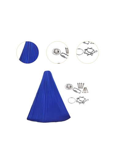 Suntek Çocuk Salıncak Hamak Balkon Için Anti Tip Sandalye Mavi