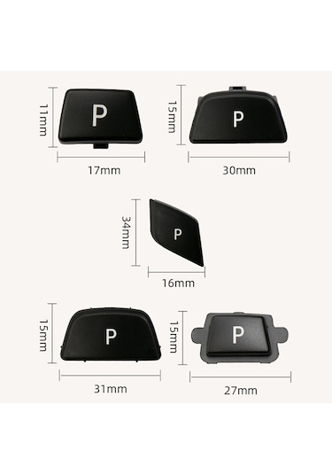 Araba Vites Kolu Oto Park Düğmesi Harf P Kap Bmw X5 X6 2007-2013, Sol Sürüş Siyah