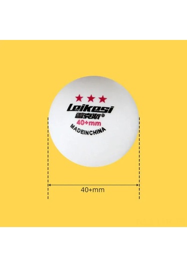 Ranyeek Beyaz 40+mm Üç Yıldızlı Tenis Topları - Okul, Turnuva Ve Antrenman İçin Dayanıklı 60 Adet/şişe