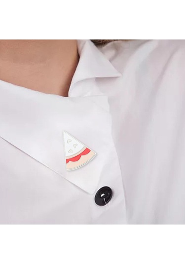 Homyl Sevimli Gıdalar Broşlar Pin Yaka Broş Iğneler Giysi Pizza Çok Renkli