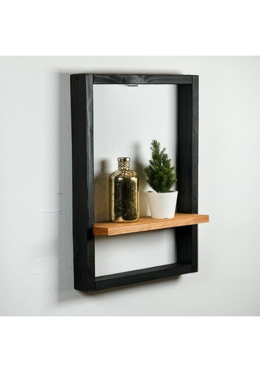 Duvar Rafı Kitaplık Raf 2 Li Ahşap Çok Amaçlı Raf 5086