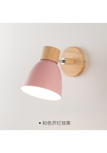 Tongxida Modern Nordic Pembe Duvar Lambası - Yatak Odası/salon Dekorasyonu Şık Ve Pratik Pembe Lamba Pembe
