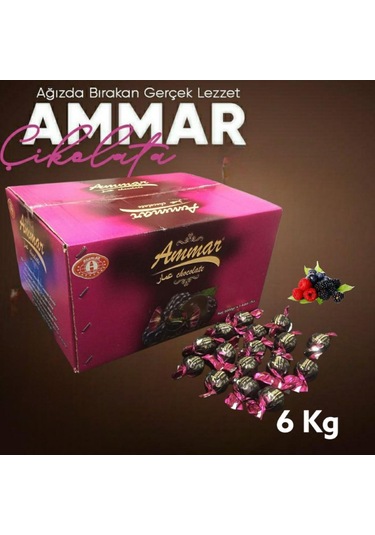 Ammar Çikolata Bitter Kaplamalı Dut Aromalı Bayramlık İkramlık 6 KG
