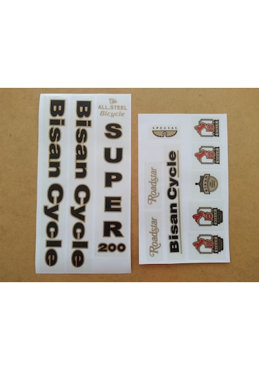 Bisan Sticker Seti 12 Parçalı Bisiklet Sticker, Bisan Etiketi