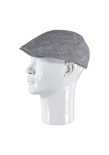 Reva Yazlık Keten London Kasket Spor Kasket Şapka Gri