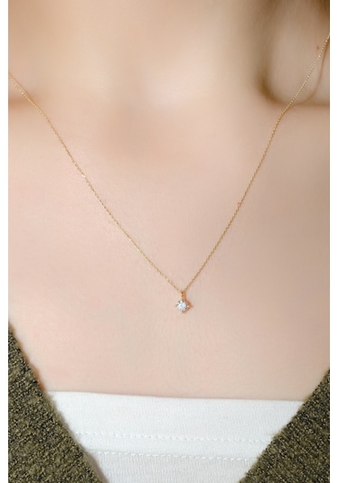 Ena Tektaş Kolye 8 Ayar