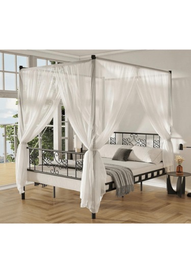 Reyo Stella Sultan Başlıklı Tek Kişilik Ferforje Metal Karyola C