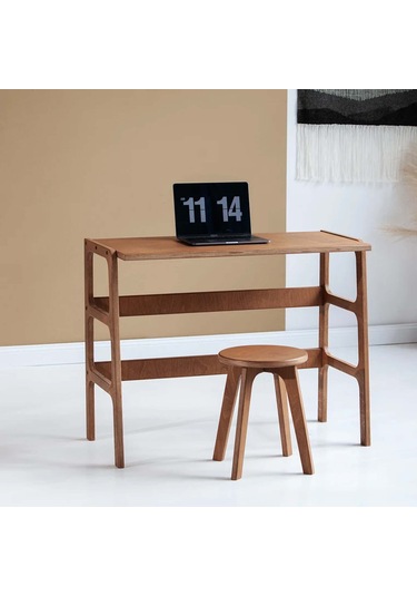 Woodesk Ceres Ahşap Çalışma Masası 125x60 Tik Renk Cpt4632-125 Teak