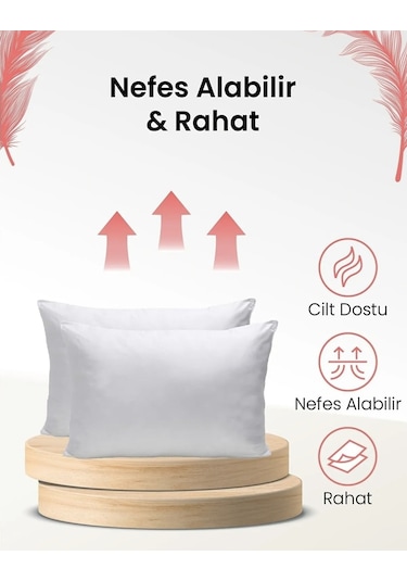 2 Adet Antialerjik Boncuk Slikon Yastık 50x70 1000 G