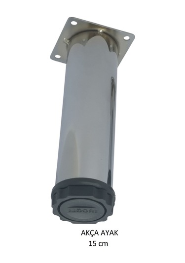 Akça Ayak, Baza, Yatak, Koltuk, Kanepe, Masa, Puf, Sehpa Tv Ünitesi Ayarlanabilir Metal Ayak 15 Cm Krom
