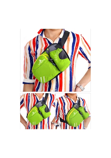 Jeemson Göğüs Mavisi Spor Bel Çantası, Koşu Dağcılık İçin Nylon Materyal, Su Bardaklı, Hafif Ve Konforlu, Telefon Anahtar Cüzdan Taşıma, Unisex Tasarım Koyu Mavi